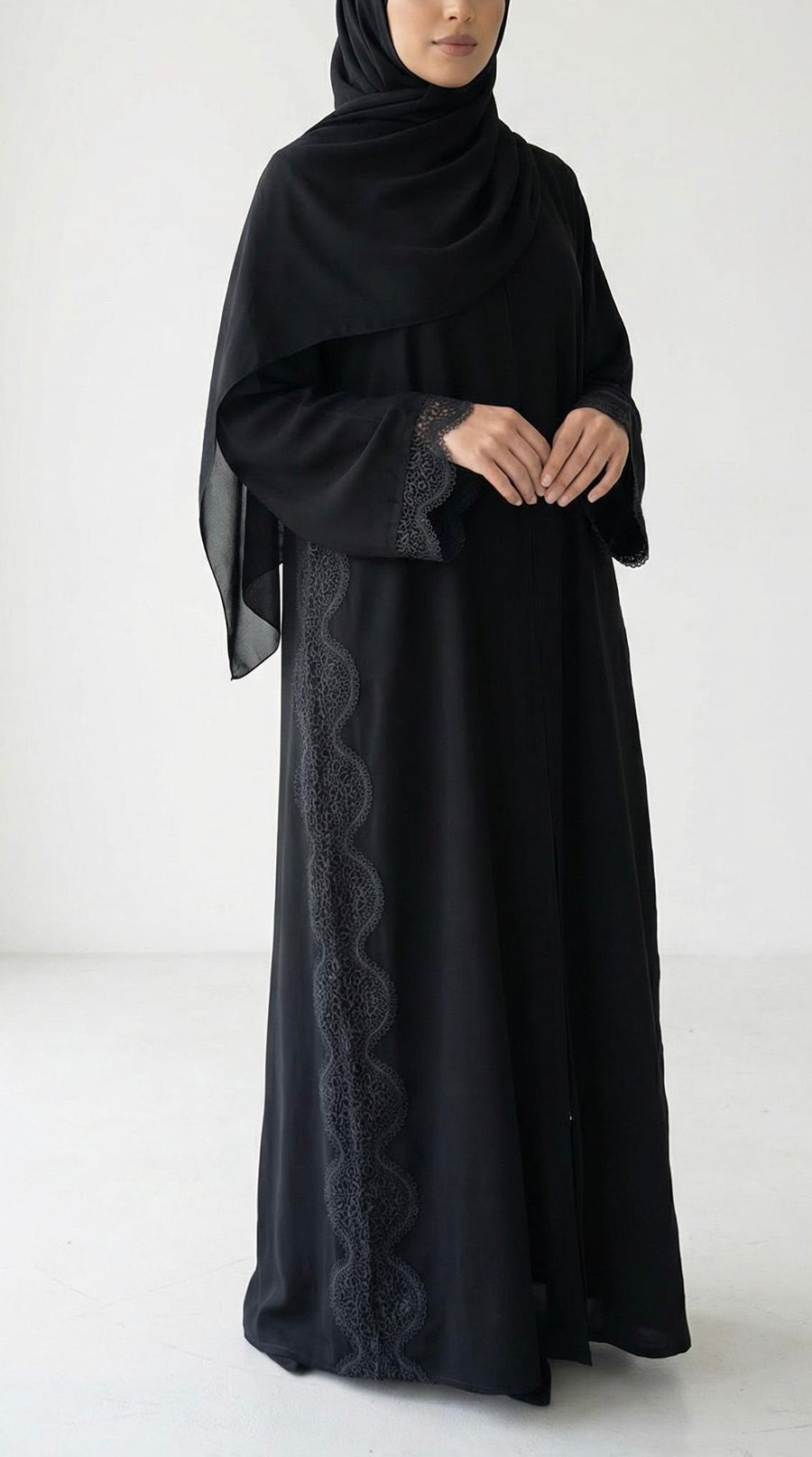 ABAYA Dubai N005 Noir (pièce unique)