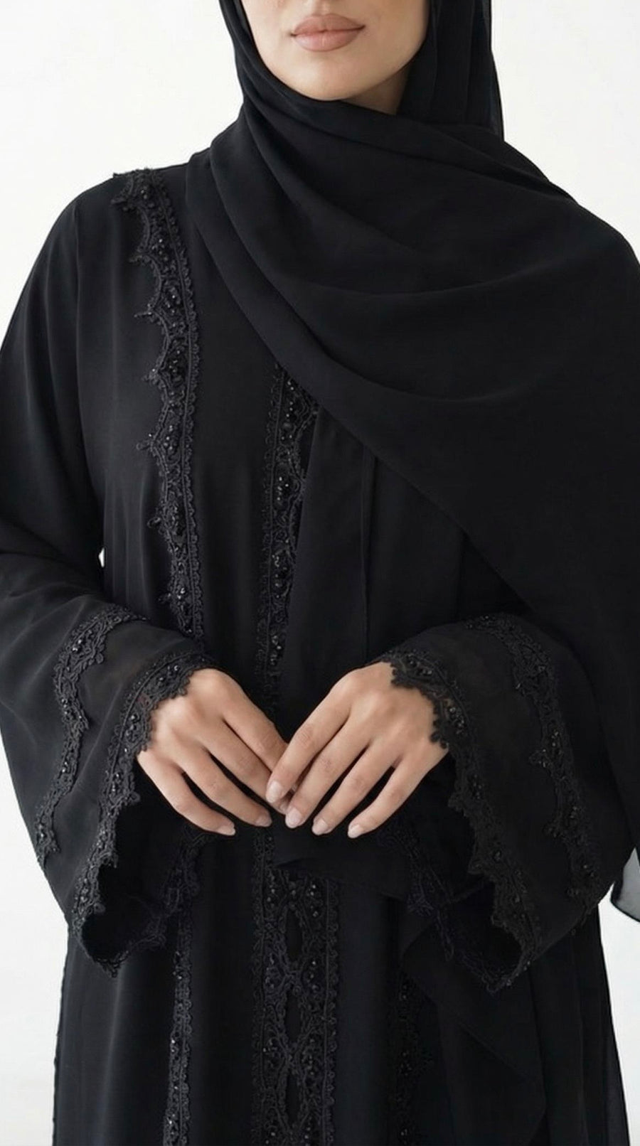 ABAYA Dubai N006 Noir (pièce unique)