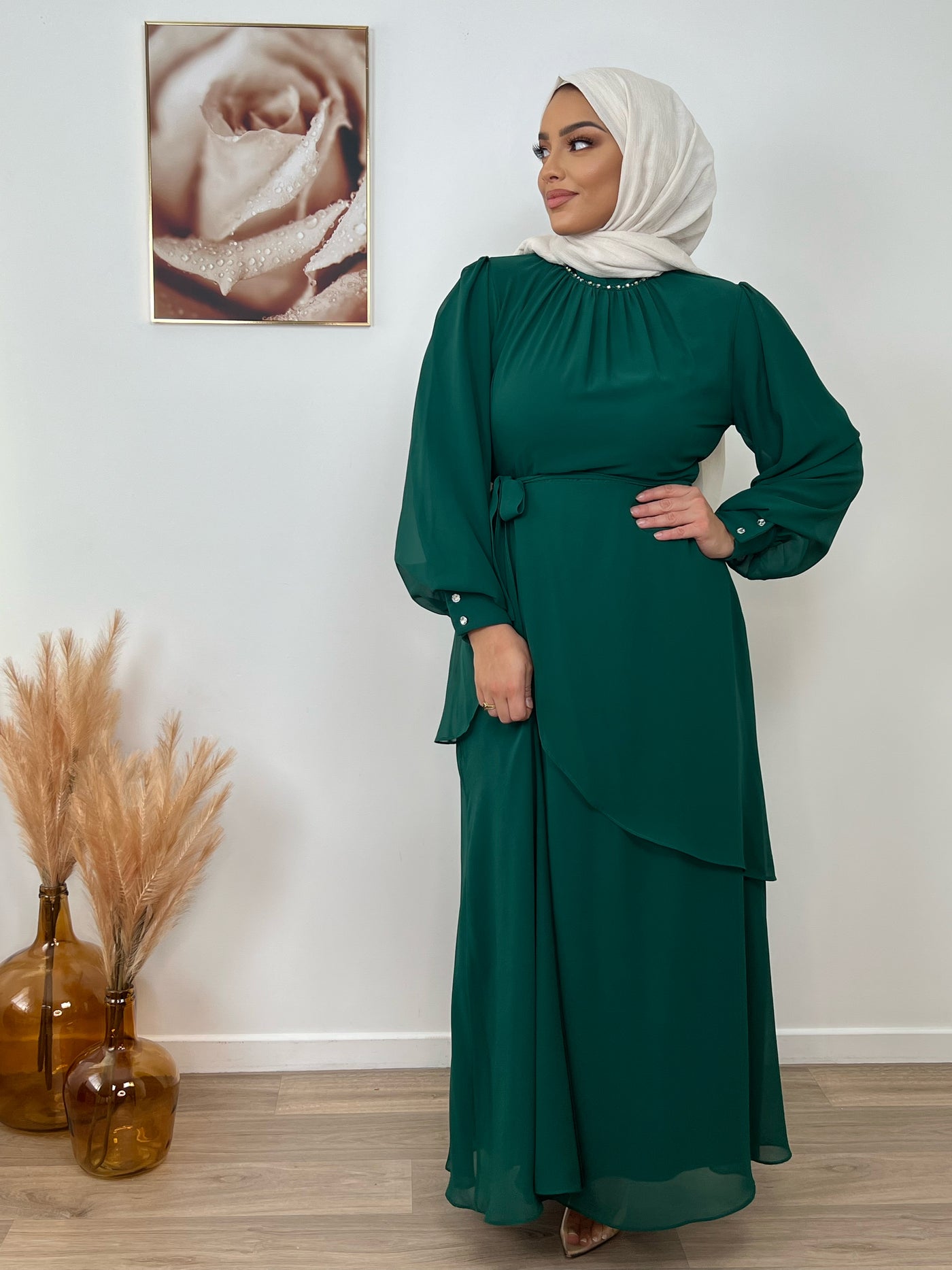 Robe longue soirée / Emeraude