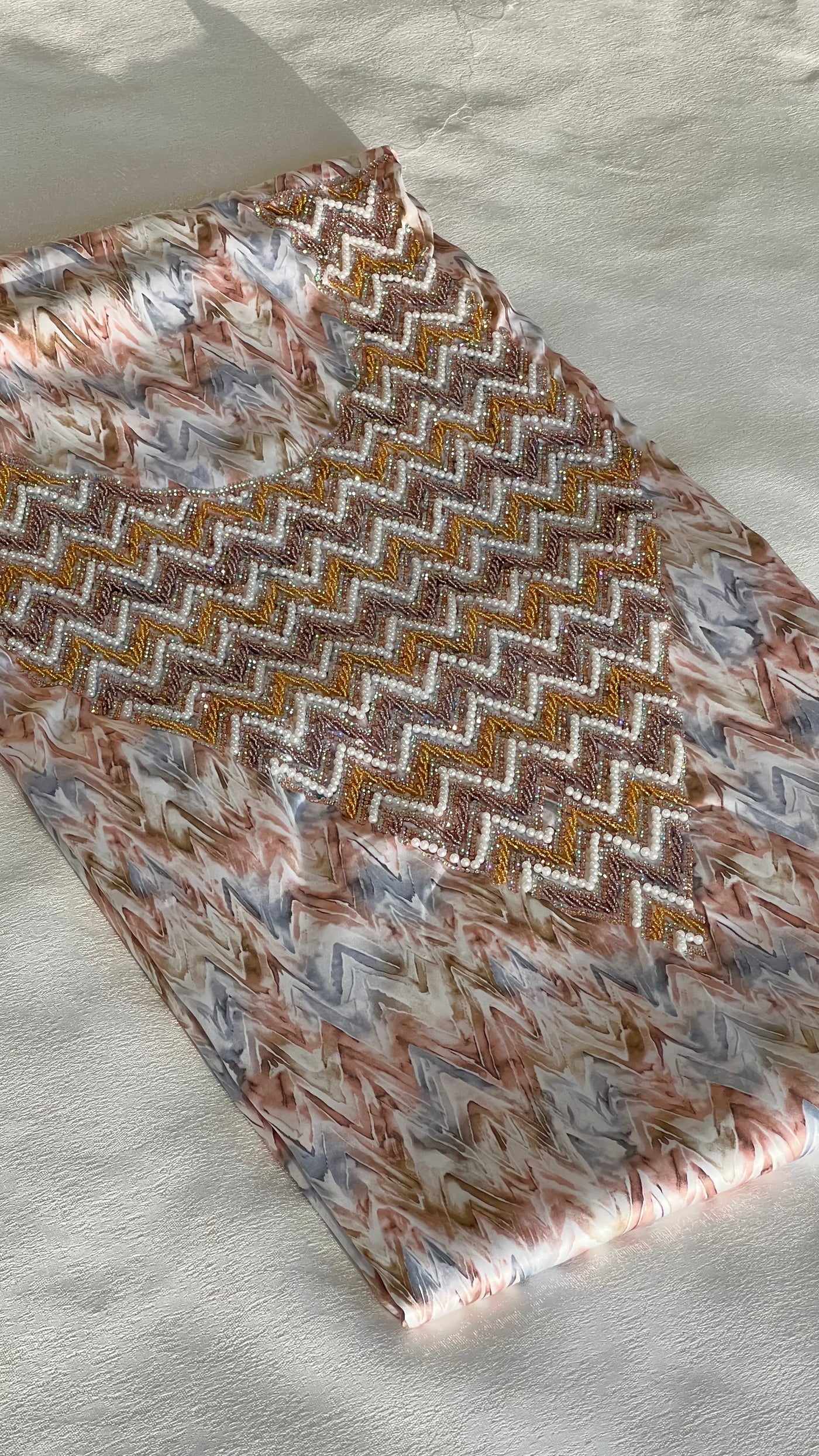 MAKHAWER Luxury perlé Rose&bleu